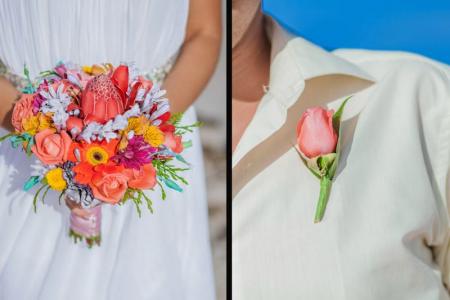 Фото Свадебные букеты из тропических цветов Мексика